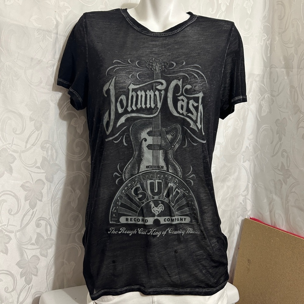 Johnny Cash Sun Record Metal RockNRoll Band TShirt